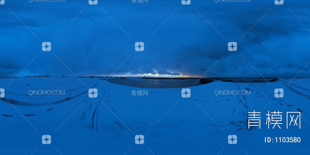 雪景夜景HDRI天空外景贴图贴图下载【ID:1103580】
