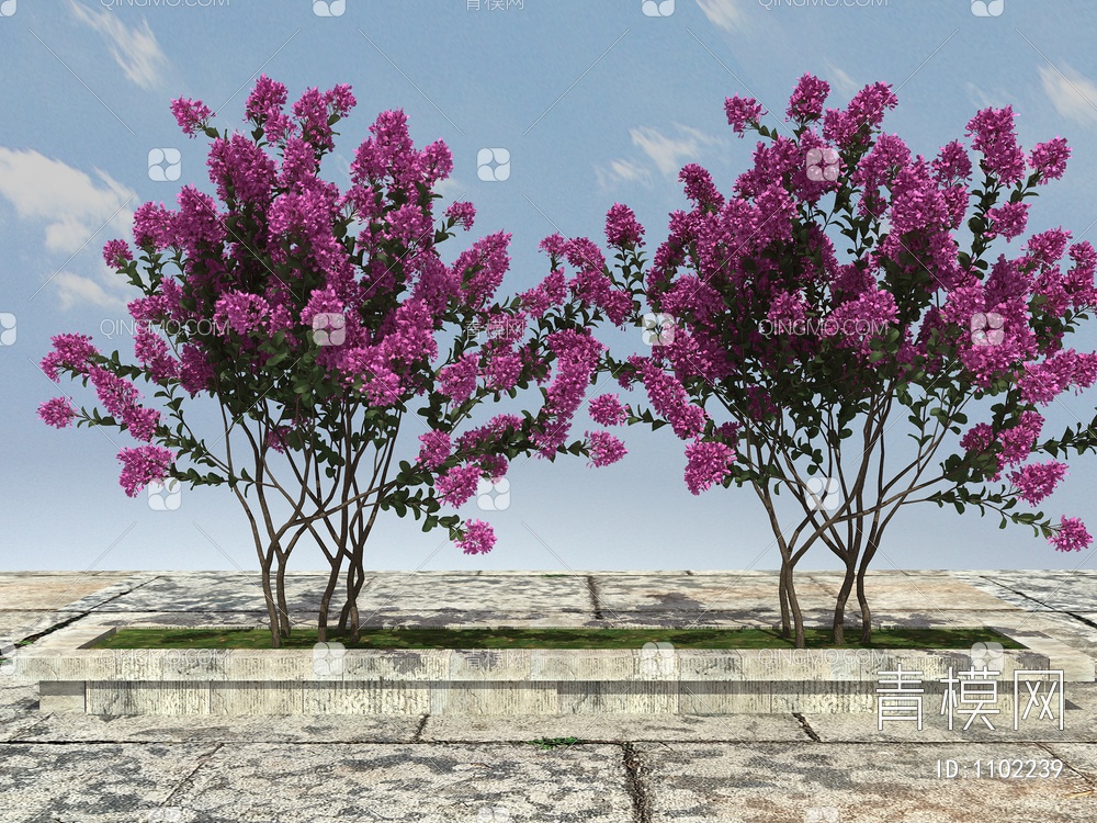紫薇树3D模型下载【ID:1102239】