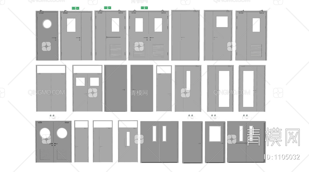 消防门SU模型下载【ID:1105032】