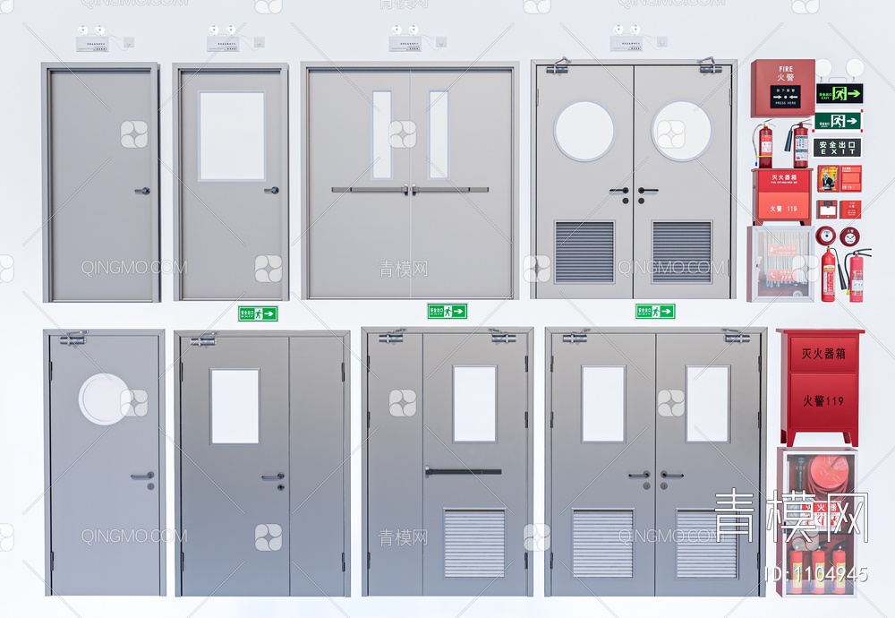 消防门SU模型下载【ID:1104945】