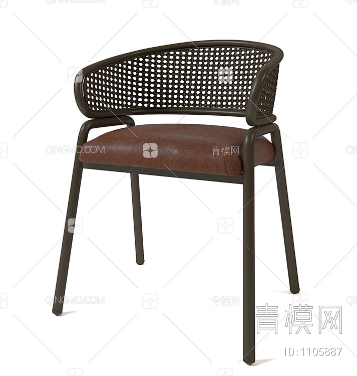 单人扶手椅 单椅3D模型下载【ID:1105887】