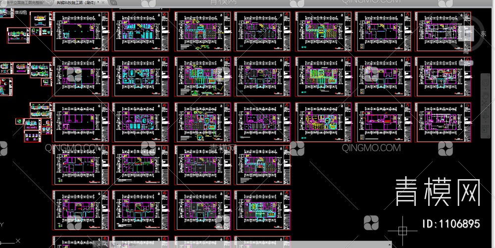 全套科技办公室施工图【ID:1106895】