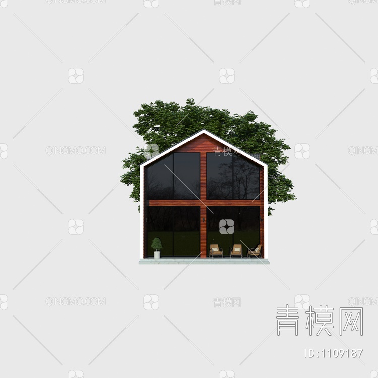住宅建筑SU模型下载【ID:1109187】