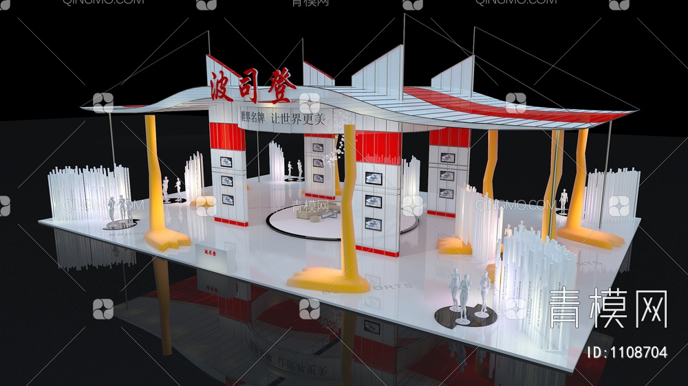 波司登展厅3D模型下载【ID:1108704】