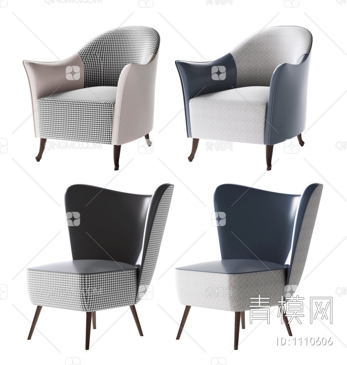 休闲单椅3D模型下载【ID:1110606】