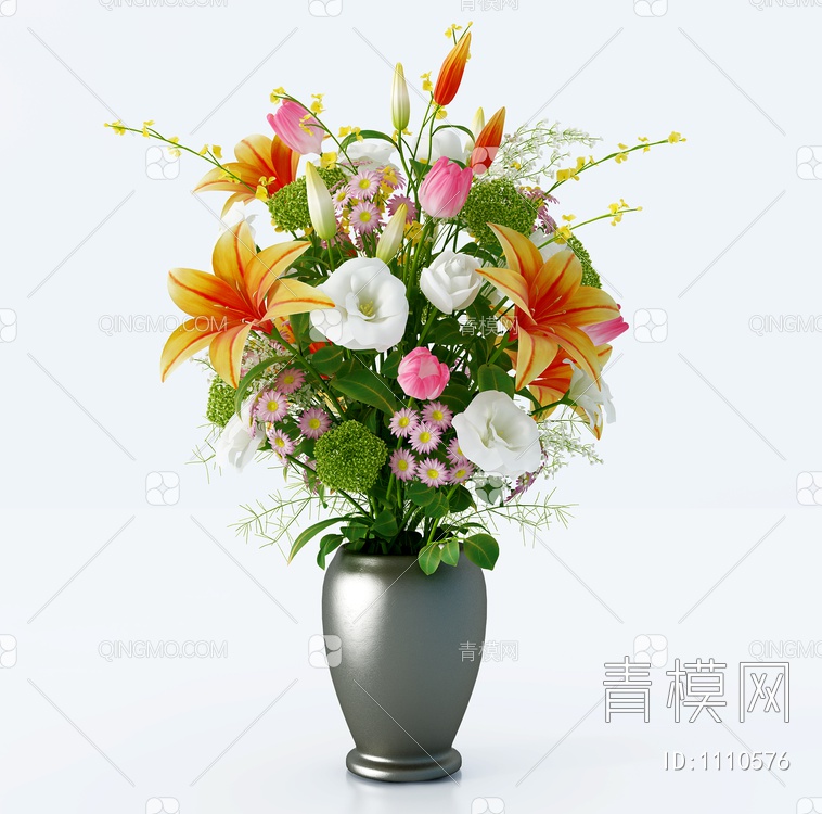花瓶花卉组合SU模型下载【ID:1110576】