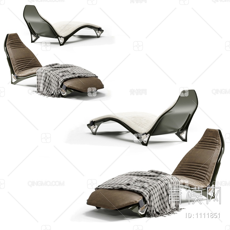 休闲躺椅3D模型下载【ID:1111851】