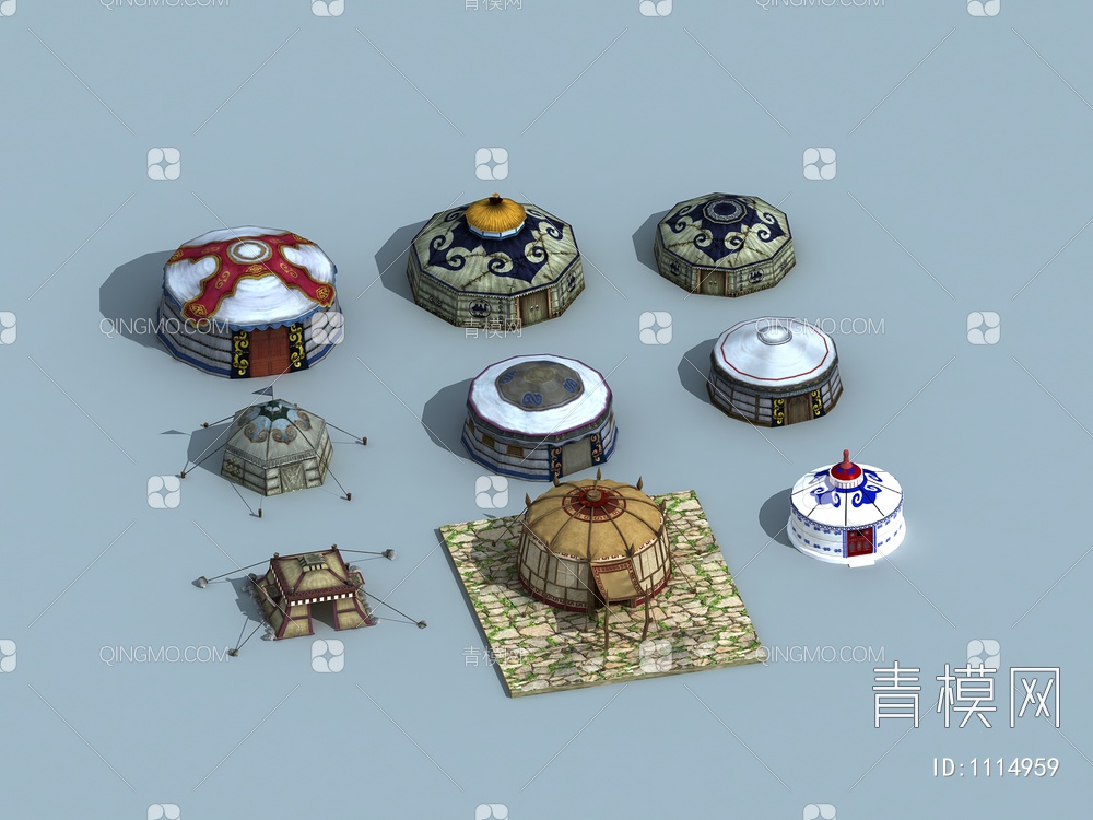蒙古包3D模型下载【ID:1114959】