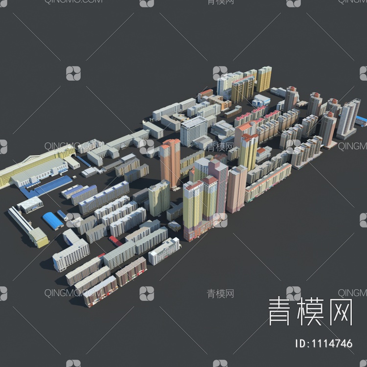 建筑配楼 住宅建筑 住宅3D模型下载【ID:1114746】
