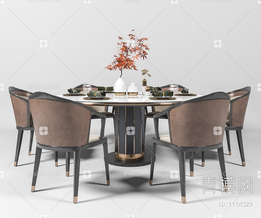 餐桌椅3D模型下载【ID:1114329】