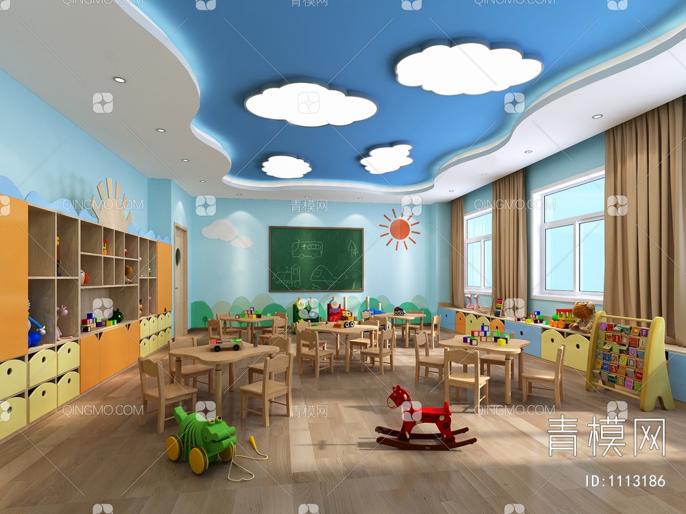 幼儿园教室3D模型下载【ID:1113186】