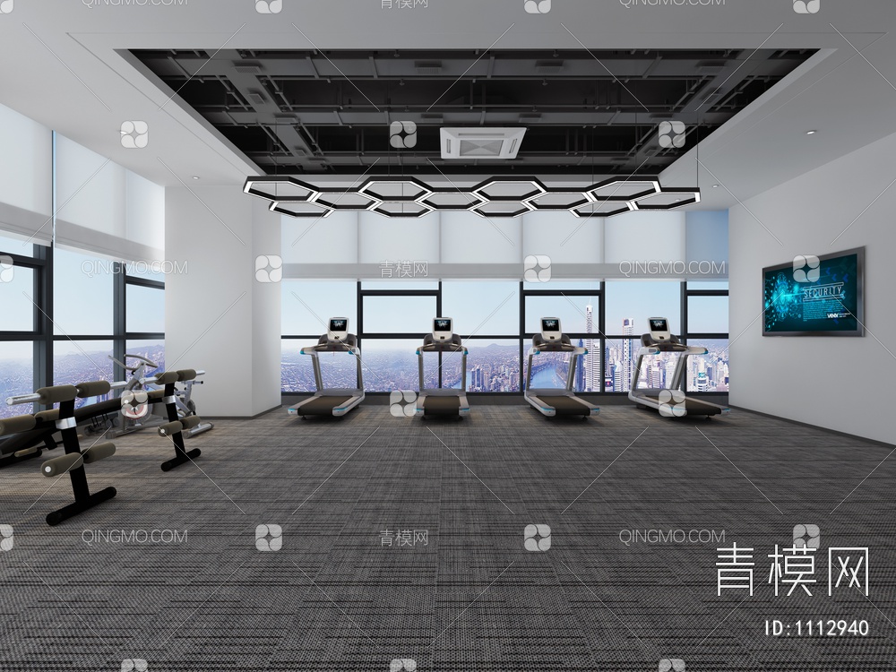 办公室 会议室 接待区 展厅 前台 健身房3D模型下载【ID:1112940】