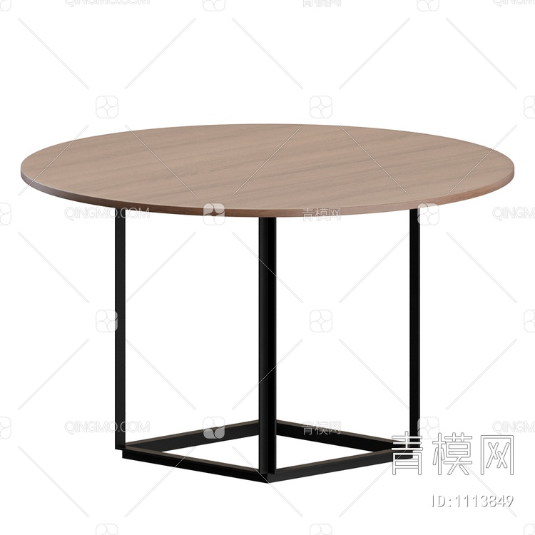 实木餐桌椅3D模型下载【ID:1113849】