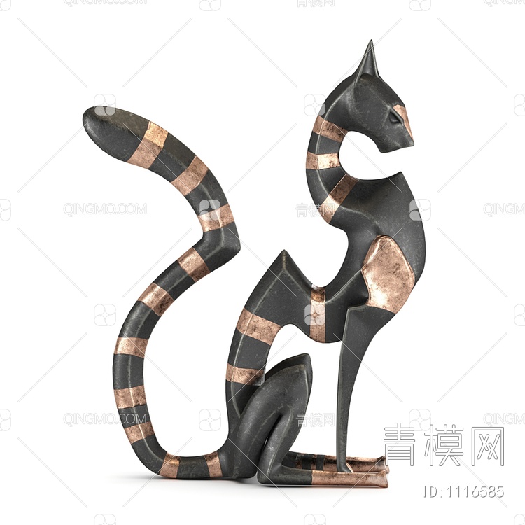 动物雕塑摆件3D模型下载【ID:1116585】