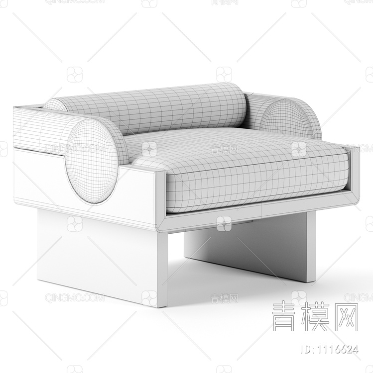 单椅3D模型下载【ID:1116624】
