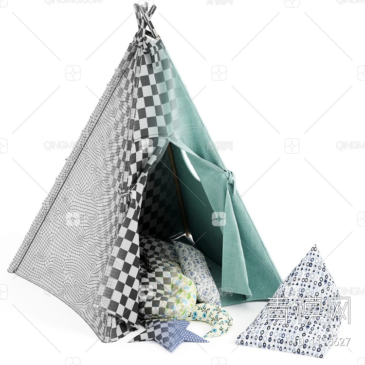 儿童帐篷3D模型下载【ID:1116627】