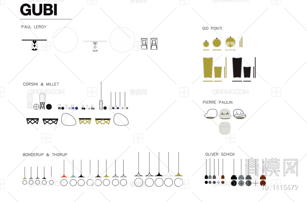 GUBI 进口家具模块合集【ID:1115679】