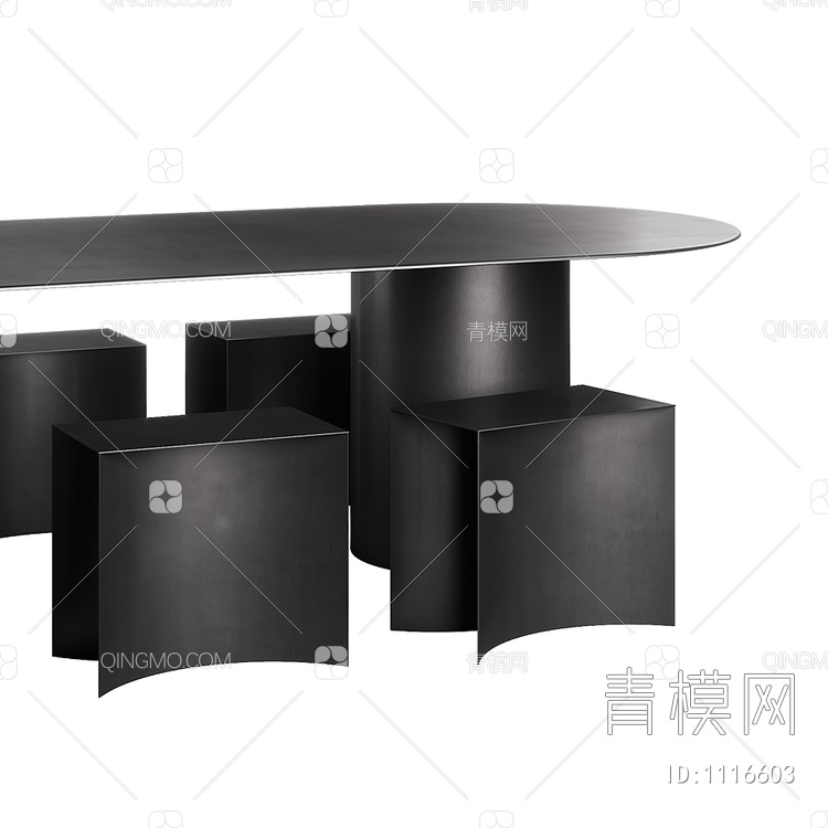 餐桌椅3D模型下载【ID:1116603】
