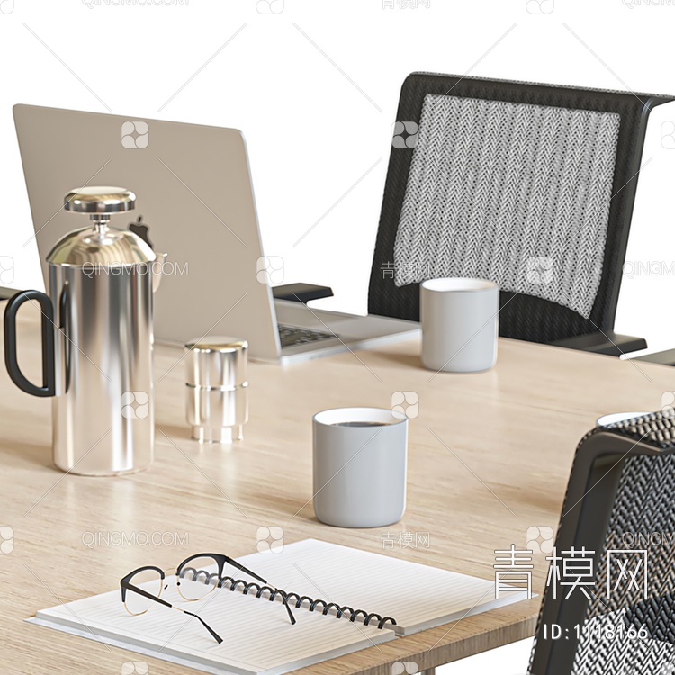 办公桌椅组合3D模型下载【ID:1118166】