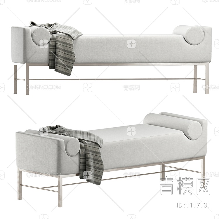长凳 沙发床3D模型下载【ID:1117131】