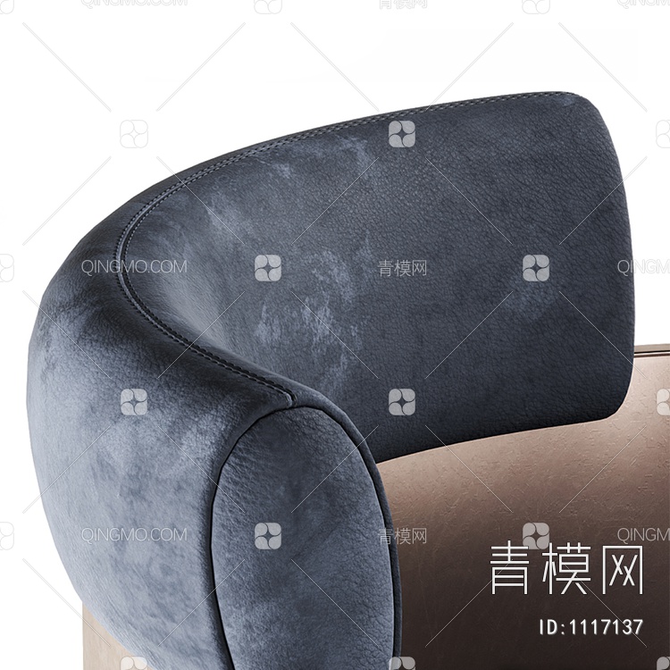 金属铁艺单椅沙发3D模型下载【ID:1117137】