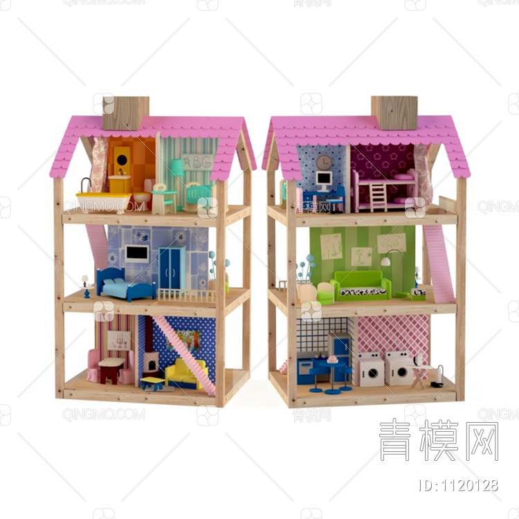 儿童房子玩具3D模型下载【ID:1120128】