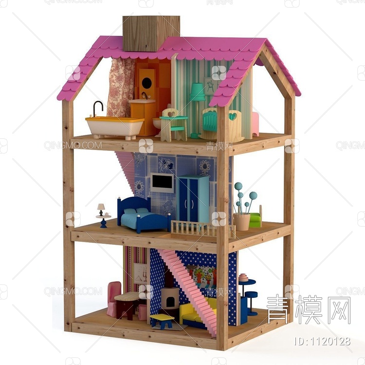 儿童房子玩具3D模型下载【ID:1120128】