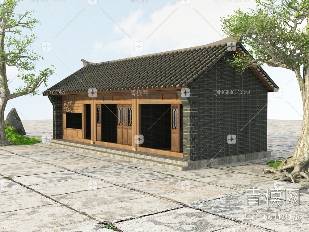 瓦房、乡村建筑3D模型下载【ID:1121178】