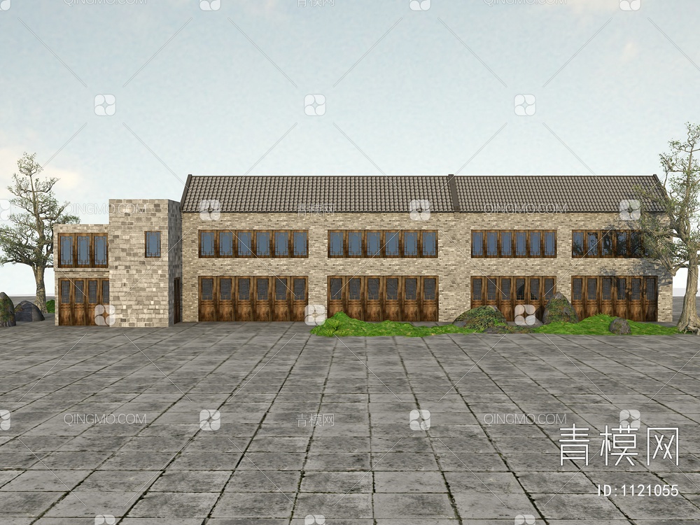 老房子、木房子、瓦房、乡村建筑3D模型下载【ID:1121055】