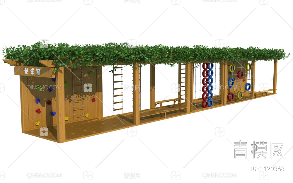 儿童攀爬葡萄架，幼儿园葡萄架，儿童葡萄架3D模型下载【ID:1120368】