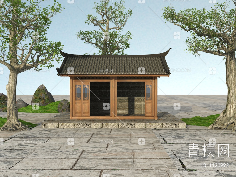 老房子、木房子、瓦房、乡村建筑3D模型下载【ID:1120992】