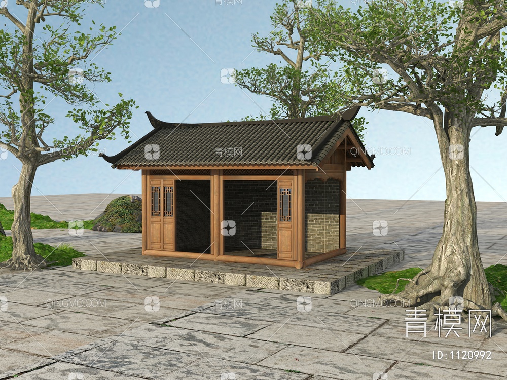 老房子、木房子、瓦房、乡村建筑3D模型下载【ID:1120992】