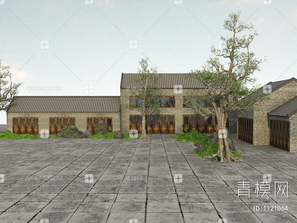 瓦房、乡村建筑3D模型下载【ID:1121064】