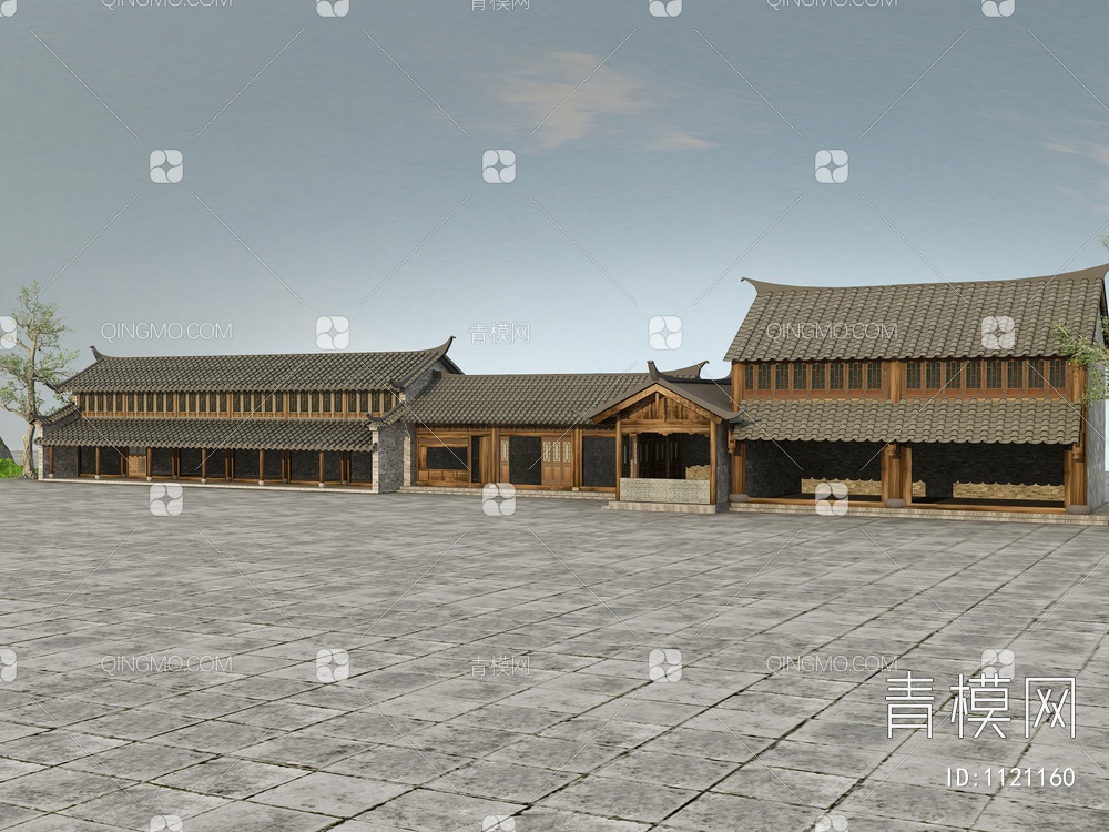 瓦房、乡村建筑3D模型下载【ID:1121160】