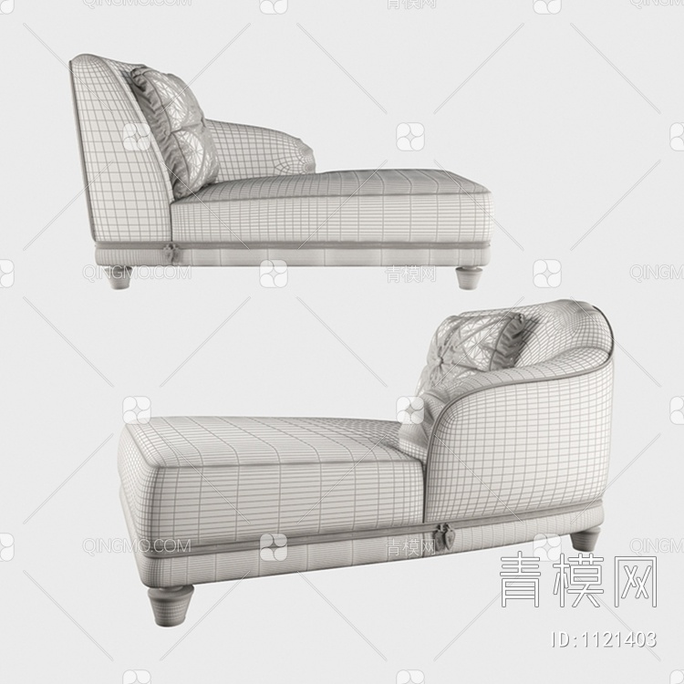 半躺沙发椅3D模型下载【ID:1121403】