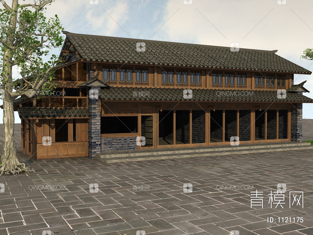 瓦房、乡村建筑3D模型下载【ID:1121175】