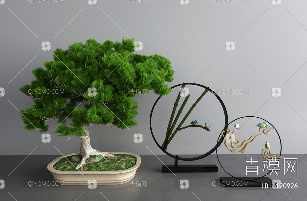 植物摆件3D模型下载【ID:1120926】