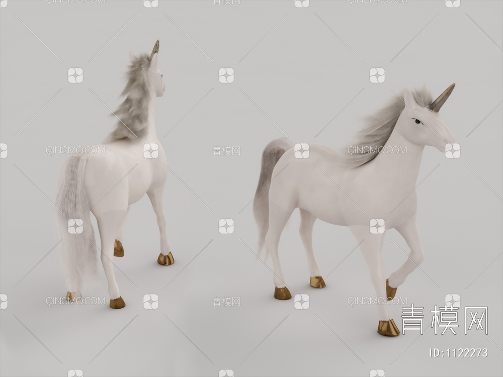 独角兽马饰品3D模型下载【ID:1122273】