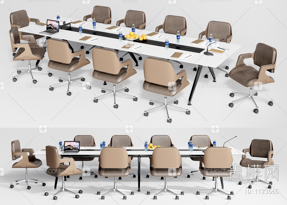 会议桌椅3D模型下载【ID:1123665】