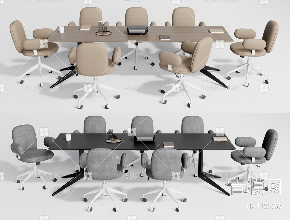 会议桌椅 会议桌3D模型下载【ID:1123668】