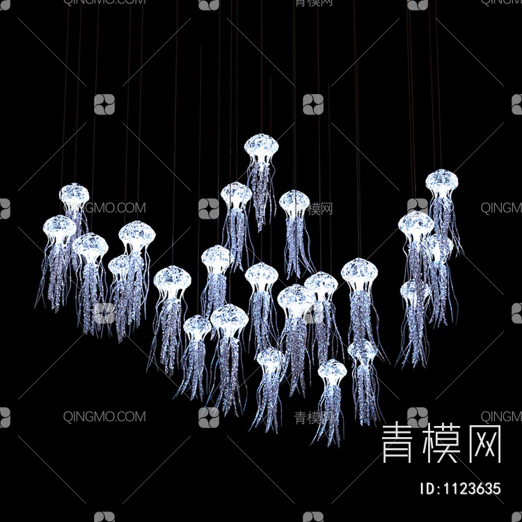 水母装饰灯3D模型下载【ID:1123635】
