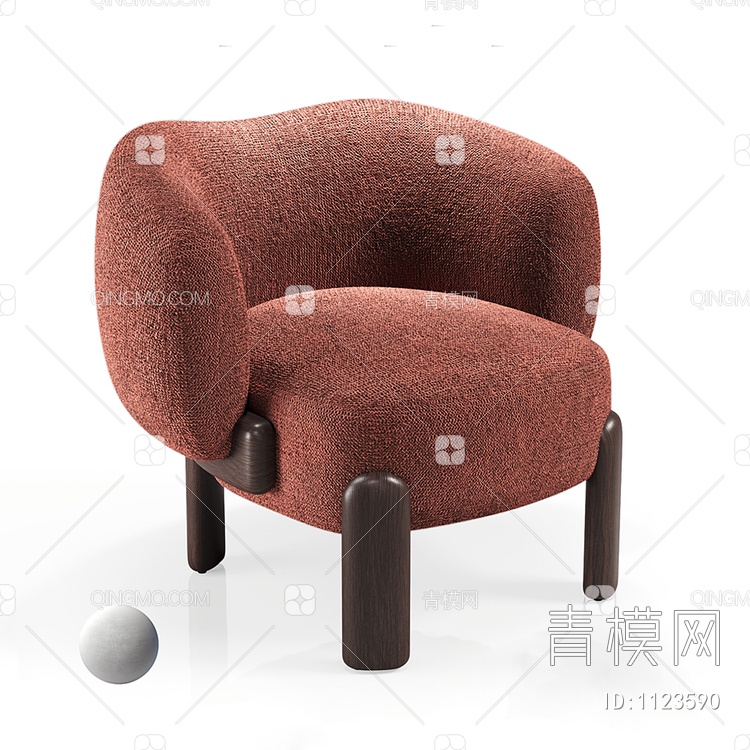 休闲单椅3D模型下载【ID:1123590】