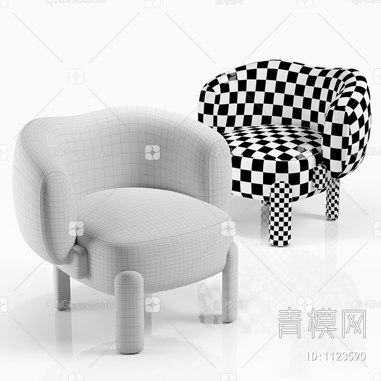 休闲单椅3D模型下载【ID:1123590】
