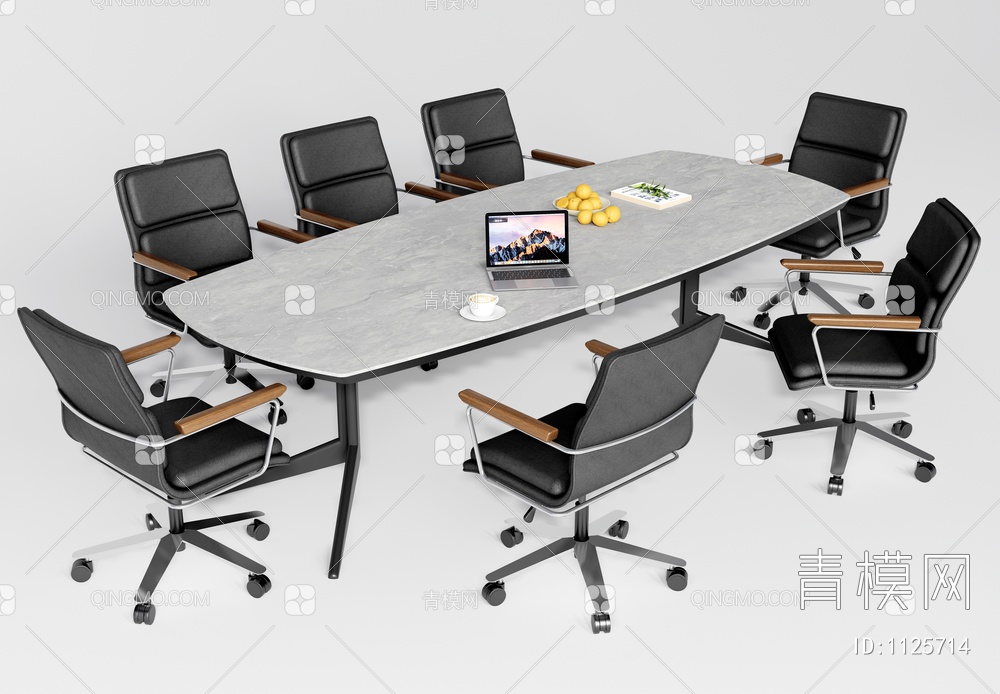 会议桌椅3D模型下载【ID:1125714】