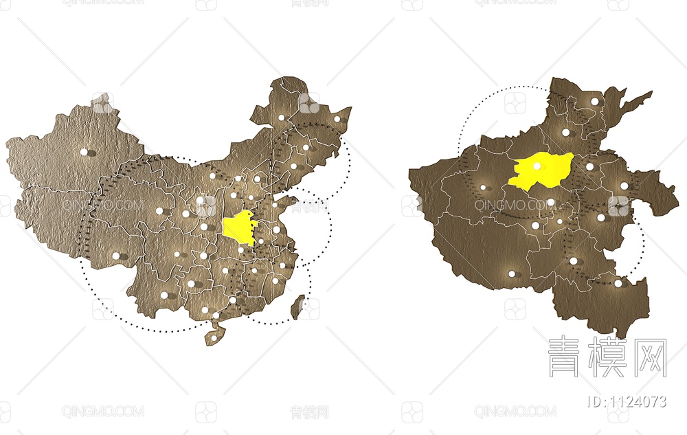 中国地图3D模型下载【ID:1124073】