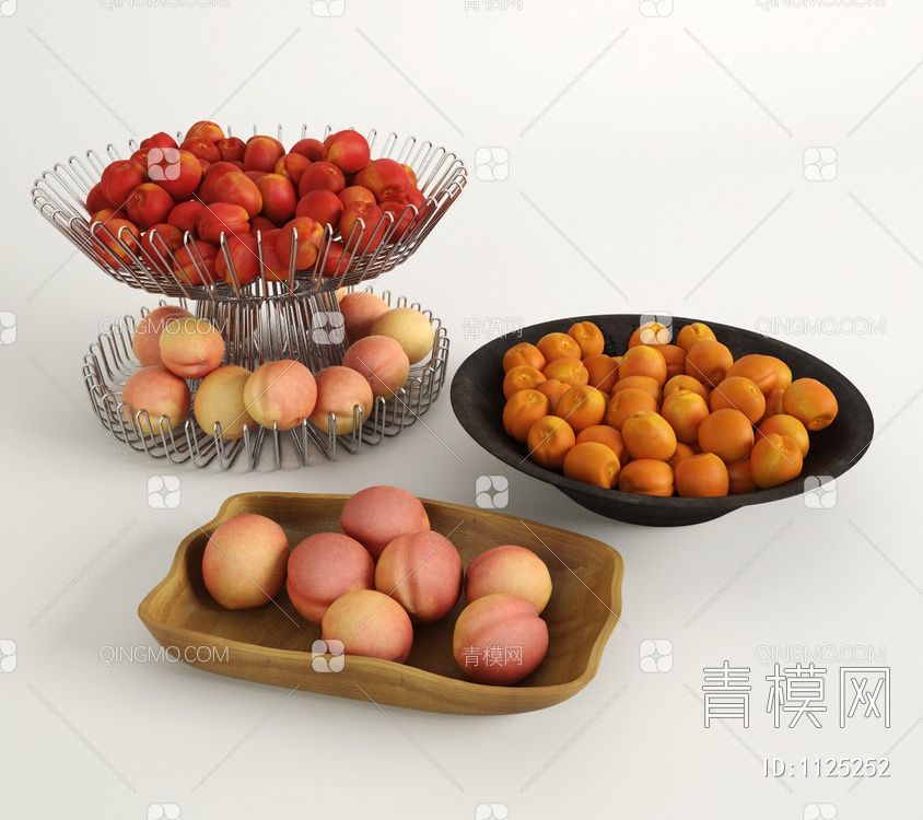 装饰品 水果装饰品 果盘3D模型下载【ID:1125252】