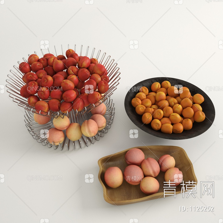 装饰品 水果装饰品 果盘3D模型下载【ID:1125252】