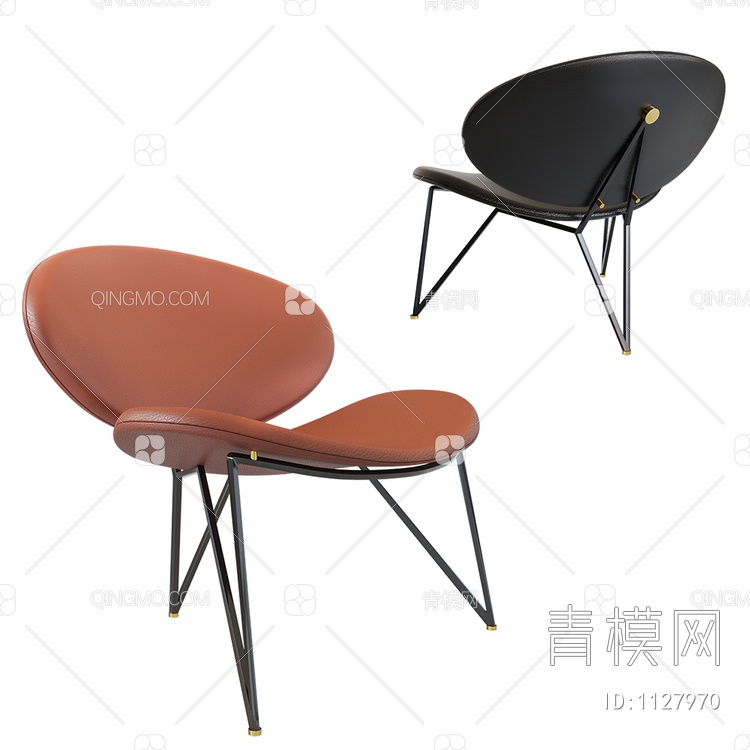 蝶尾单椅3D模型下载【ID:1127970】