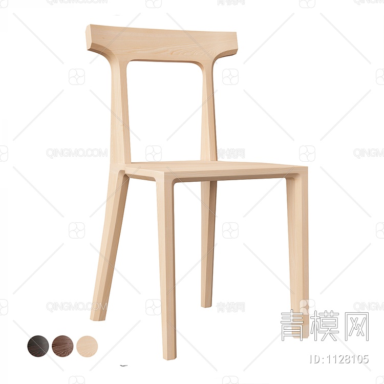 极简休闲单椅3D模型下载【ID:1128105】