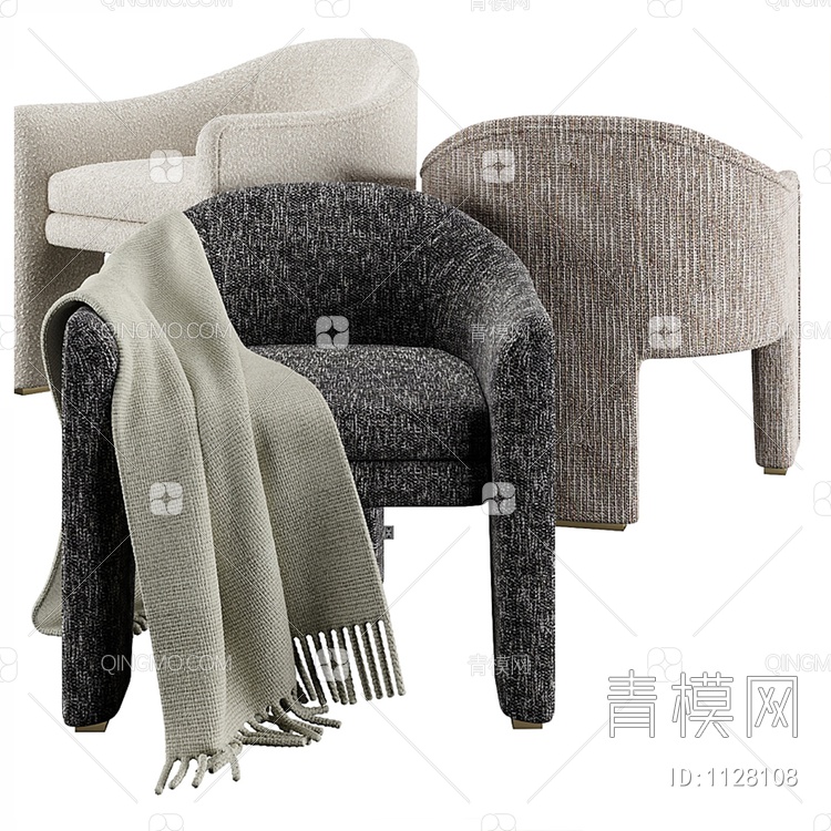 休闲单椅3D模型下载【ID:1128108】